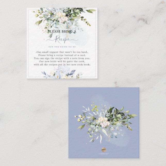 Carte D'accompagnement Demande de recette d'eucalyptus H2 Blue Gum (Devant / Derrière)