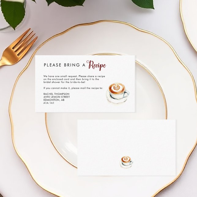 Carte D'accompagnement Demande de recette Love is Brewing Latte Enterreme (Créateur téléchargé)