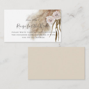 Carte D'accompagnement Demande de recette pour la douche de mariée à l'he