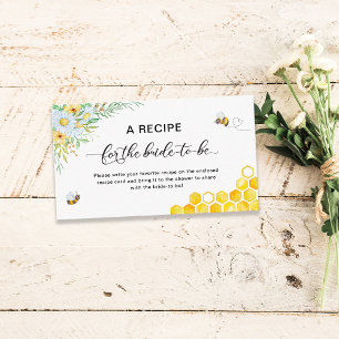 Carte D'accompagnement Demande de recette pour une douche de mariée abeil