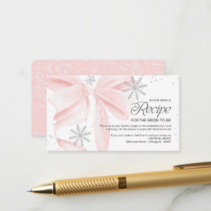 Carte D'accompagnement Demande de recette pour une douche de mariée hiver