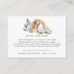 Carte D'accompagnement Demande de réservation  Animaux forestiers boisés