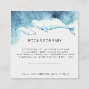 Carte D'accompagnement Demande de réservation   Baby Beluga Baby shower I