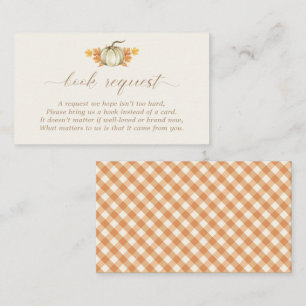 Carte D'accompagnement Demande de réservation - Baby shower Automne