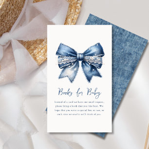Carte D'accompagnement Demande de réservation   Baby shower Blue Jean Den