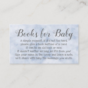 Carte D'accompagnement Demande de réservation Baby shower Blue Poem Invit