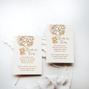 Carte D'accompagnement Demande de réservation Baby shower d'ours neutre p