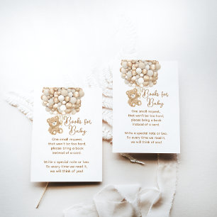 Carte D'accompagnement Demande de réservation Baby shower d'ours neutre p