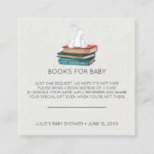 Carte D'accompagnement Demande de réservation Baby shower Little Bunnie