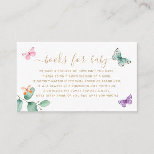 Carte D'accompagnement Demande de réservation Baby shower papillon Eucaly