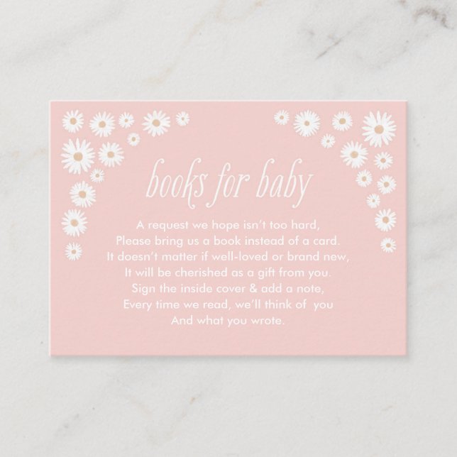Carte D'accompagnement Demande de réservation Boho Daisy Baby shower cart (Devant)