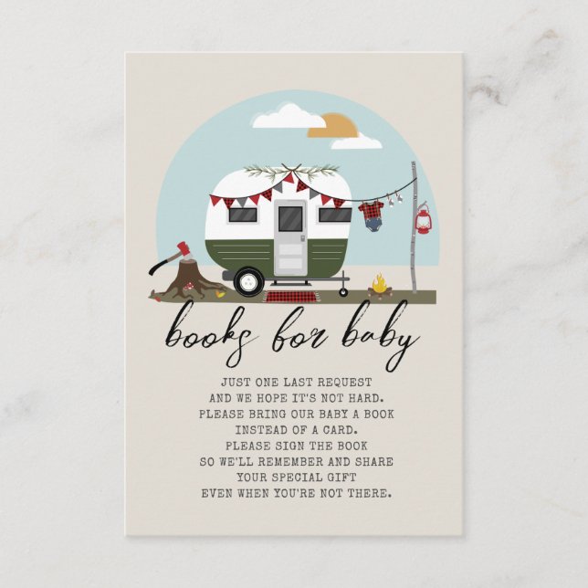 Carte D'accompagnement Demande de réservation de Baby shower de Camper Ve (Devant)