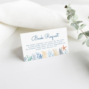 Carte D'accompagnement Demande de réservation de Baby shower de corail d'