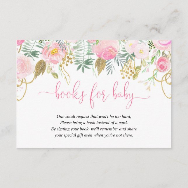 Carte D'accompagnement Demande de réservation de baby shower de fille à f (Devant)