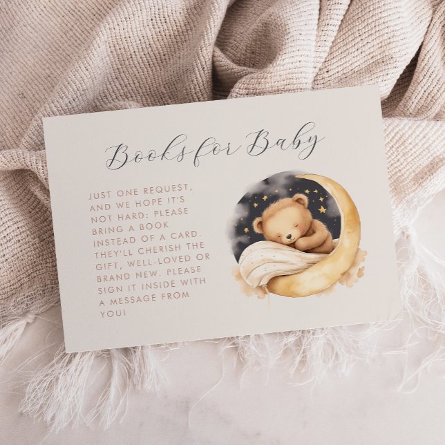 Carte D'accompagnement Demande de réservation de Baby shower de l'ours et (Créateur téléchargé)