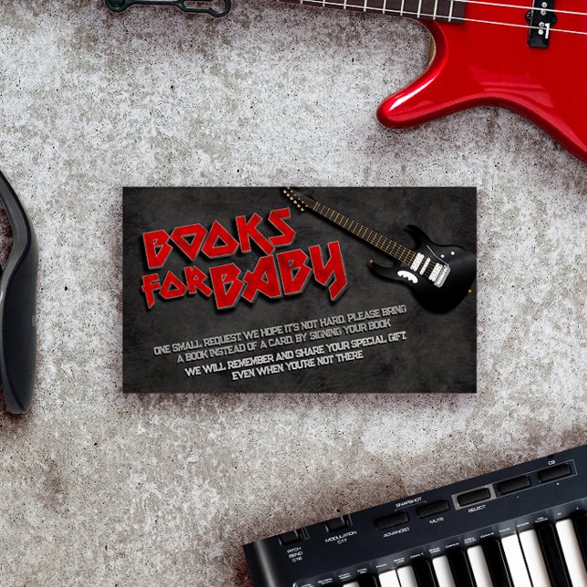 Carte D'accompagnement Demande de réservation de Baby shower de Rock (Créateur téléchargé)