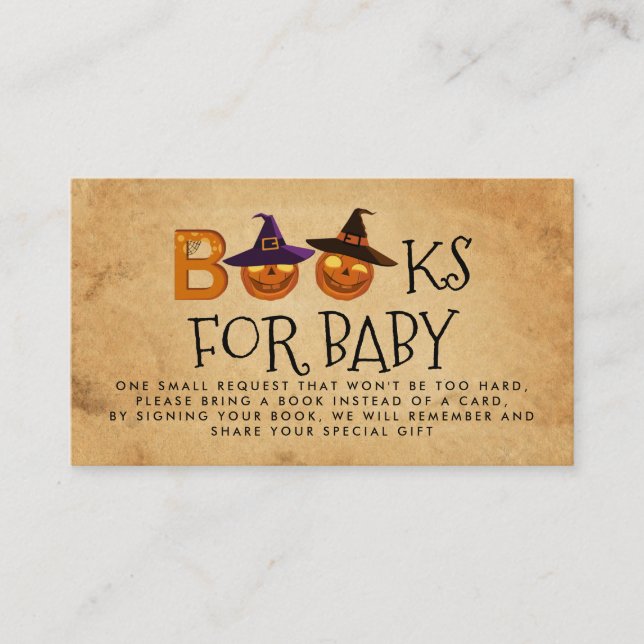 Carte D'accompagnement Demande de réservation de Baby shower Halloween (Devant)