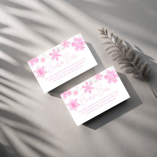 Carte D'accompagnement Demande de réservation de baby shower pour la neig