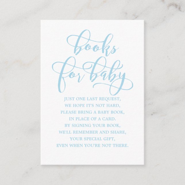 Carte D'accompagnement Demande de réservation de bloc Baby shower bleu si (Devant)