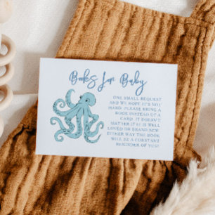 Carte D'accompagnement Demande de réservation d'octopus bleus