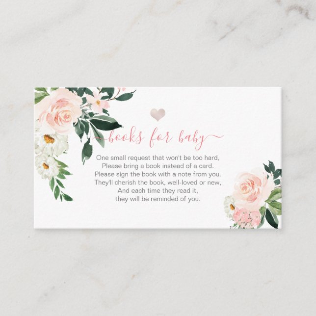 Carte D'accompagnement Demande de réservation PixDezines, Roses Aquarelle (Devant)