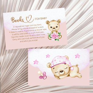 Carte D'accompagnement Demande de réservation pour Baby shower bébé fille