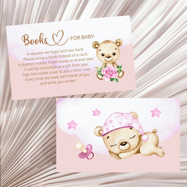 Carte D'accompagnement Demande de réservation pour Baby shower bébé fille (Créateur téléchargé)