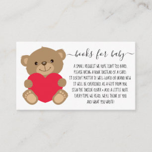 Carte D'accompagnement Demande de réservation pour Baby shower Teddy Bear