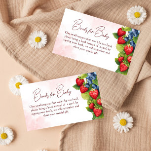 Carte D'accompagnement Demande de réservation pour Berry doux aux fraises