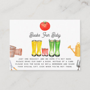 Carte D'accompagnement Demande de réservation pour le jardinage de bébé c