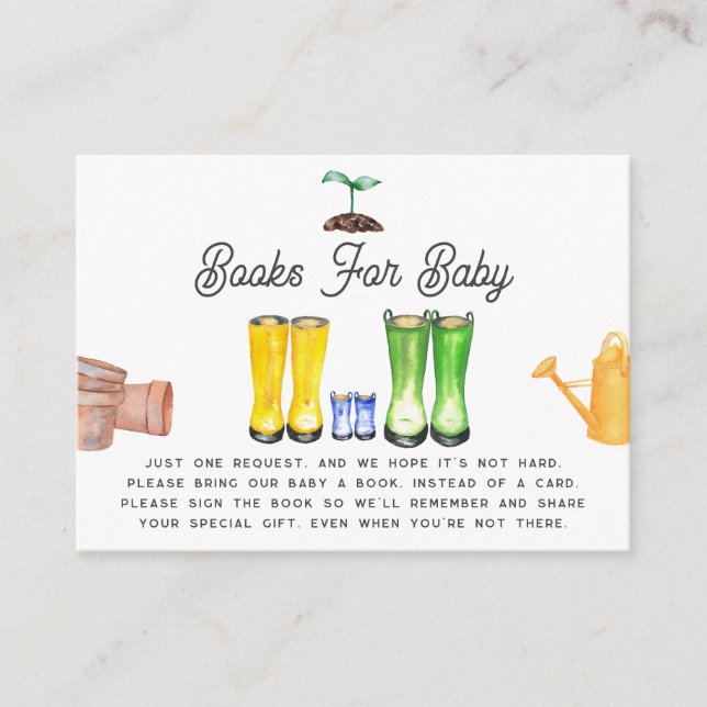 Carte D'accompagnement Demande de réservation pour Little Sprout Blue Gar (Devant)