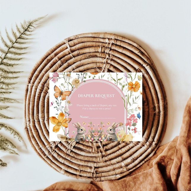 Carte D'accompagnement Demande de tombola de couche de Baby shower (Créateur téléchargé)