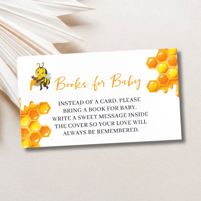 Carte D'accompagnement Demande pour Baby Shower « Douce comme une abeille (Créateur téléchargé)
