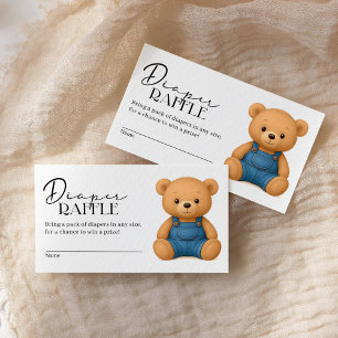 Carte D'accompagnement Denim Blue Jean Baby shower Déchets Raffle