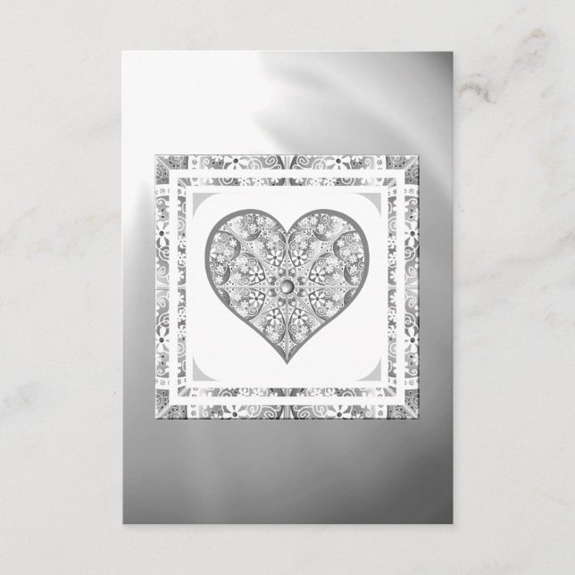 Carte D'accompagnement Dentelle Céramique gris (Devant)