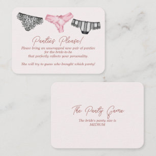 Carte D'accompagnement Dentelle Lingerie Douche Panty Partie