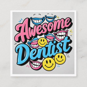 Carte D'accompagnement dentiste génial merci, cadeau de sourire