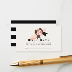 Carte D'accompagnement Derby Style Big Rose Casquette Rose Déchets Ticket