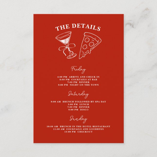 Carte D'accompagnement Dernière tranche rouge de la célibataire à vie (Devant)