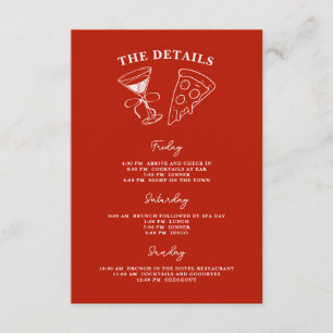 Carte D'accompagnement Dernière tranche rouge de la célibataire à vie