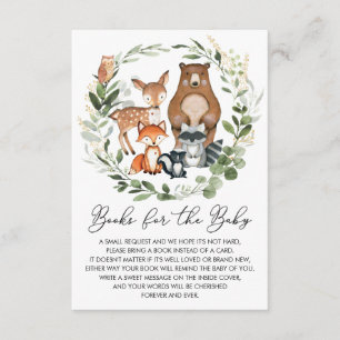 Carte D'accompagnement Des animaux de bois de verdure douce pour bébés