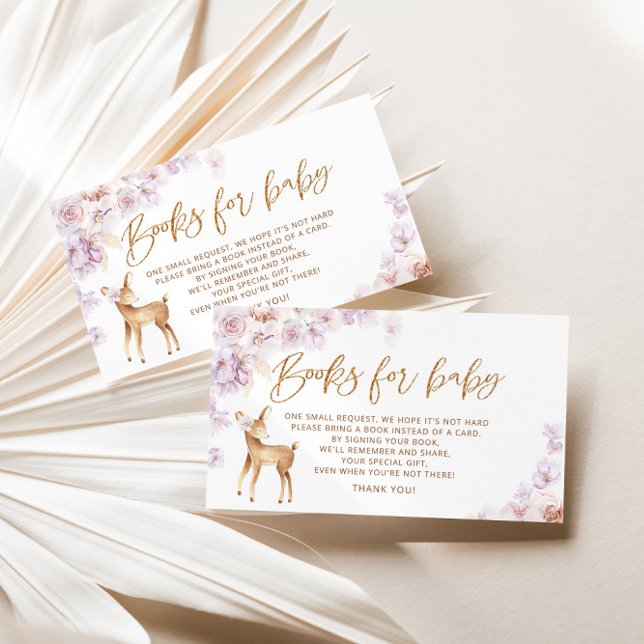 Carte D'accompagnement Des livres de cerfs pour bébé (Créateur téléchargé)