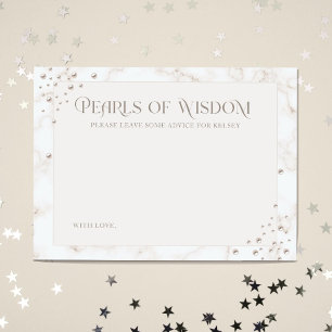 Carte D'accompagnement Des perles de sagesse Fête des mariées Conseils