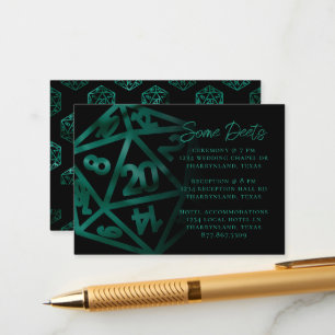 Carte D'accompagnement Dés RPG   Emerald Imaginaire Tabletop Détails du g