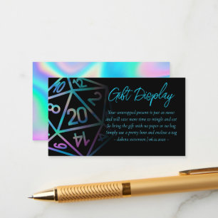 Carte D'accompagnement Dés RPG   Holo Imaginaire Tabletop Cadeaux sur l'é