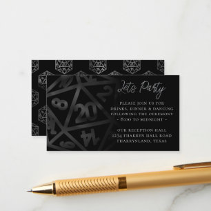 Carte D'accompagnement Dés RPG Réception du gamer de table rétro Imagin