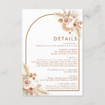 Desert Arch Boho Pampas Grass Terracotta Détails