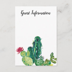 Carte D'accompagnement Desert Cactus, Ajouter Votre Propre Photo, Infos C