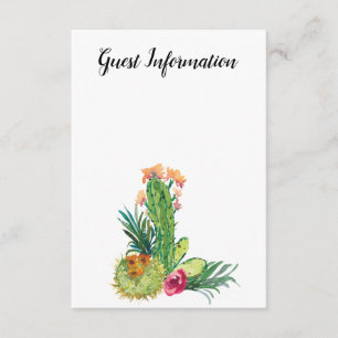 Carte D'accompagnement Desert Cactus, Ajouter Votre Propre Photo, Infos C