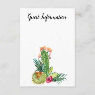 Carte D'accompagnement Desert Cactus, Ajouter Votre Propre Photo, Infos C
